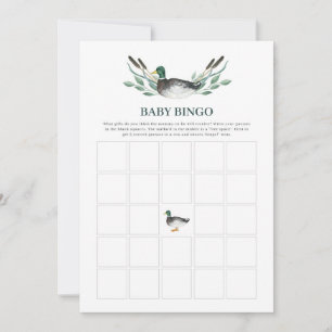 Carte Mallard Duck Baby shower Jeu Bingo Bébé Jeu