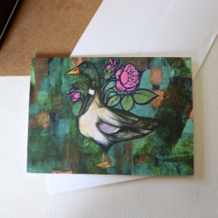 Carte Mallard Duck Nature Amateurs Canards Artwork Rose