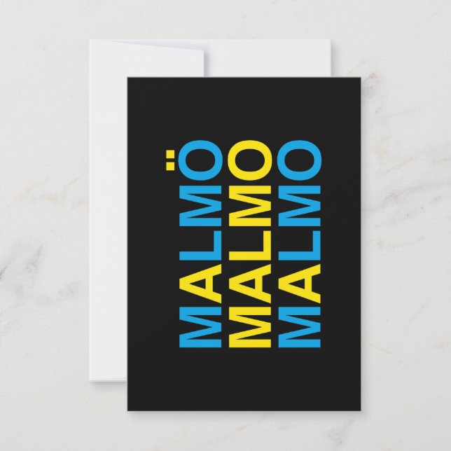 Carte MALMO Swedish Flag (Devant)