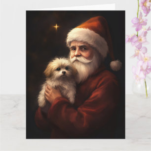 Carte Maltais avec Noël Festif du Père Noël