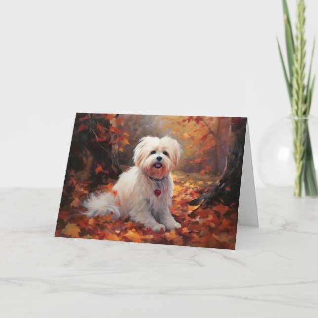 Carte Malti Tzu à l'automne Feuilles automne Inspire (Devant)