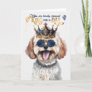 Carte Maltipoo Chien King pour une journée d'anniversair