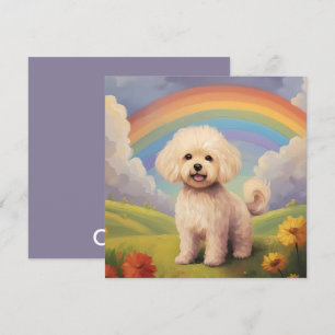 Carte Maltipoo Rainbow Bridge Nom du chien personnalisé 