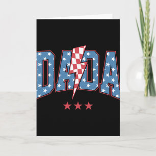 Carte Mama Dada Mini 4 juillet tenue américaine de famil