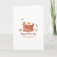 Mama Hen et Chicks Funny Mère's Day Card