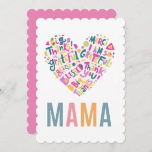 Carte MAMA Merci plat