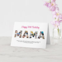 Mama Photo Collage Lettre Cutout Maman Anniversair