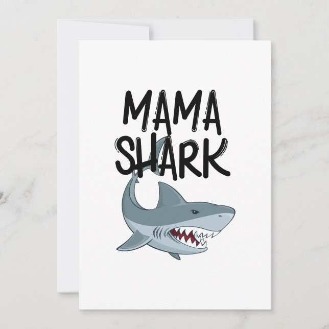Carte Mama Shark Funny Mthers Day Cadeaux (Devant)