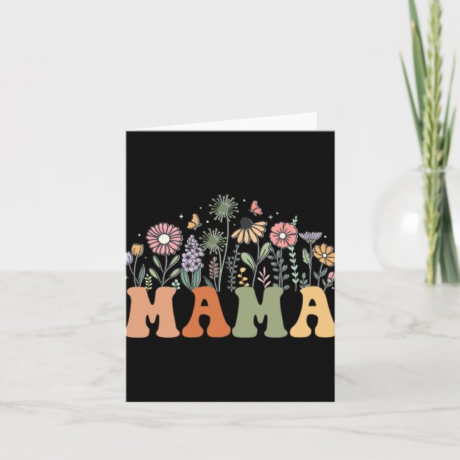 Carte Mama Wildflower Floral Birthday Baby Shower New Ma (Devant)
