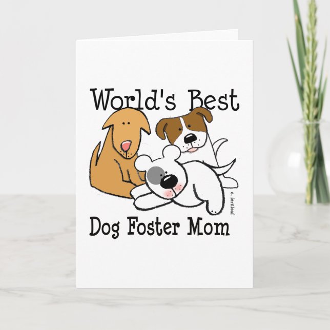 Carte Maman adoptive du meilleur chien du monde (Devant)