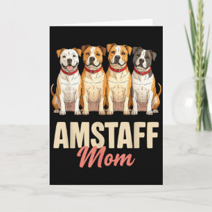 Carte Maman American Staffordshire amoureuse des animaux