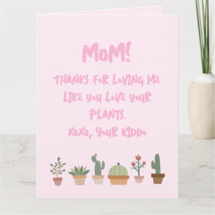 Carte Maman amusante de la fête des mères qui aime les p