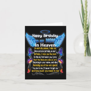 Carte Maman ange au ciel poème, bonne fête des mères fiè