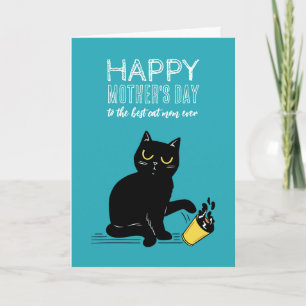 Carte Maman Chats Drôle Mignonne Joyeuse Fête des Mères