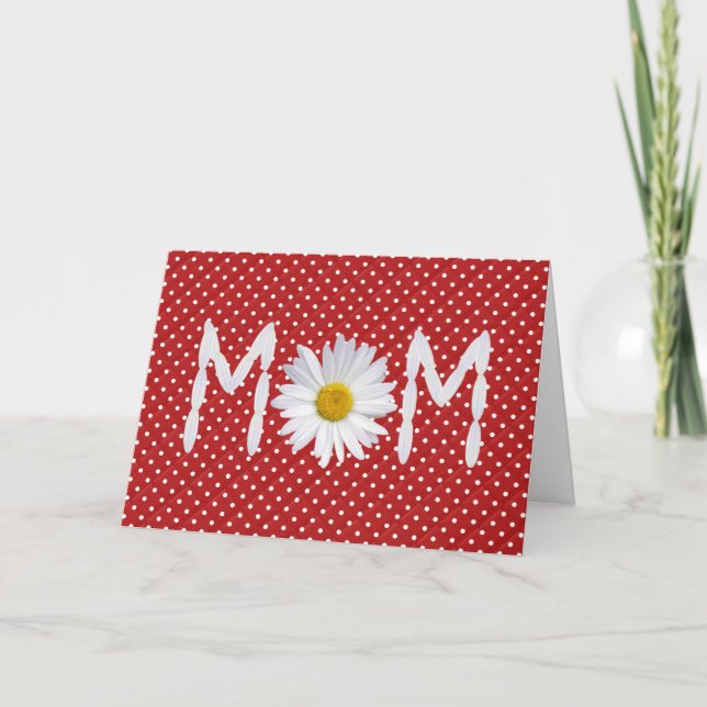Carte Maman Daisy Sur Pois (Devant)