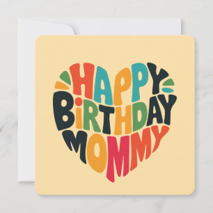 Carte maman d'anniversaire heureuse