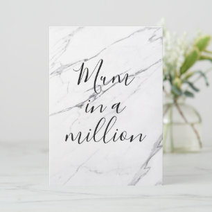 Carte Maman dans un million   Fête des mères du Marbre b