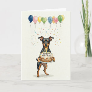 Carte Maman de chien anniversaire Pinscher miniature Min