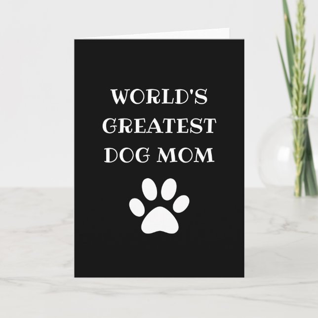 Carte Maman de chien la plus géniale du monde Texte pers (Devant)