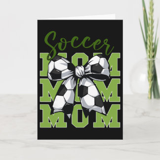 Carte Maman de foot jeunesse Coquette Nœud Mignonne Sœur