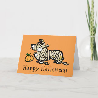 Carte Maman de Halloween de corgi