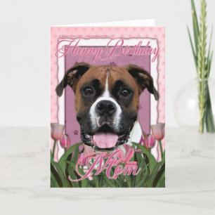 Carte Maman de joyeux anniversaire - boxeur - Vindy