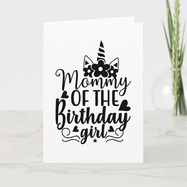 Carte Maman de la fille d'anniversaire (Devant)