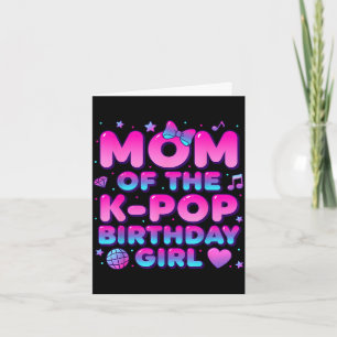 Carte Maman de la filleuse de K-pop pour son anniversair