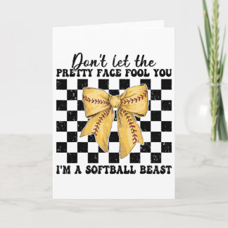 Carte Maman de softball Ne vous laissez pas tromper par 