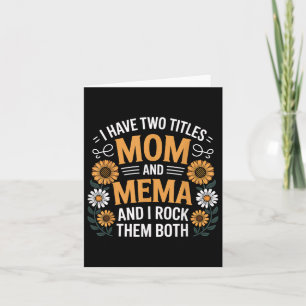 Carte Maman Et Mema Floral Mothers Day Cadeau