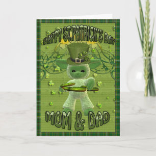 Carte Maman et papa du jour de St Patrick heureux