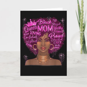 Carte Maman femme noire afro-américaine bonne fête des m