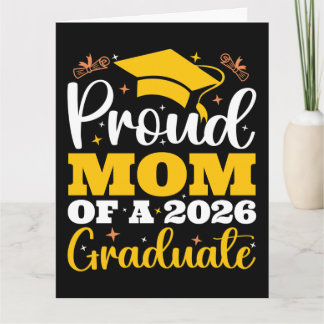 Carte Maman fière d'un diplômé personnalisé 2026