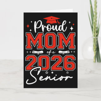 Carte Maman fière d'un diplômé senior 2026 de 2026 Gr