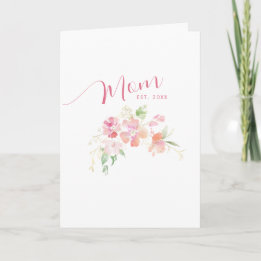 Carte Maman Fleur de Cerisier Rose Fête des Mères