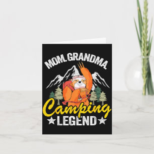 Carte Maman grand-mère camping légende camping-car campe