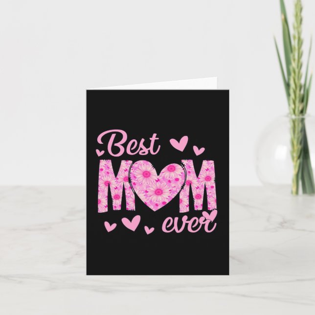 Carte Maman Jour Des Mères Maman Floral De Fille Fils (Devant)