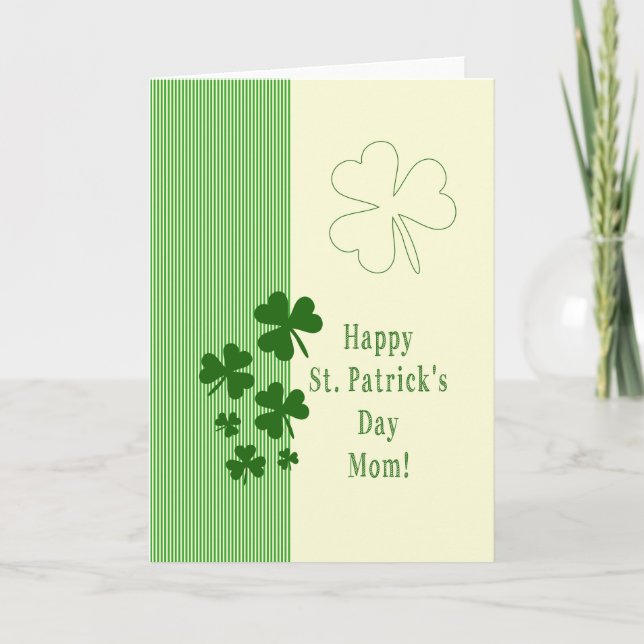 Carte Maman Joyeuse Saint Patrick's Day (Devant)