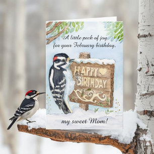 Carte Maman Joyeux Anniversaire en Février Pic Mineur