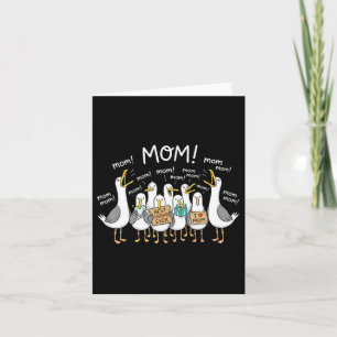 Carte Maman Maman drôle de mouette Océan Vie Fête des mè