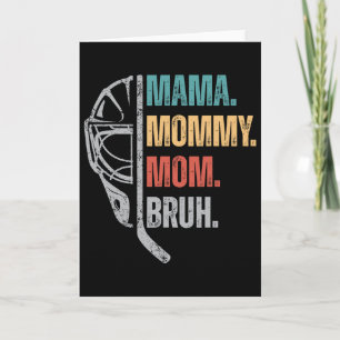 Carte Maman Maman Maman Sœur Hockey sur glace Fête des m