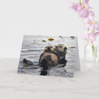 Carte Maman mignonne et Loutres de Mer de Pup