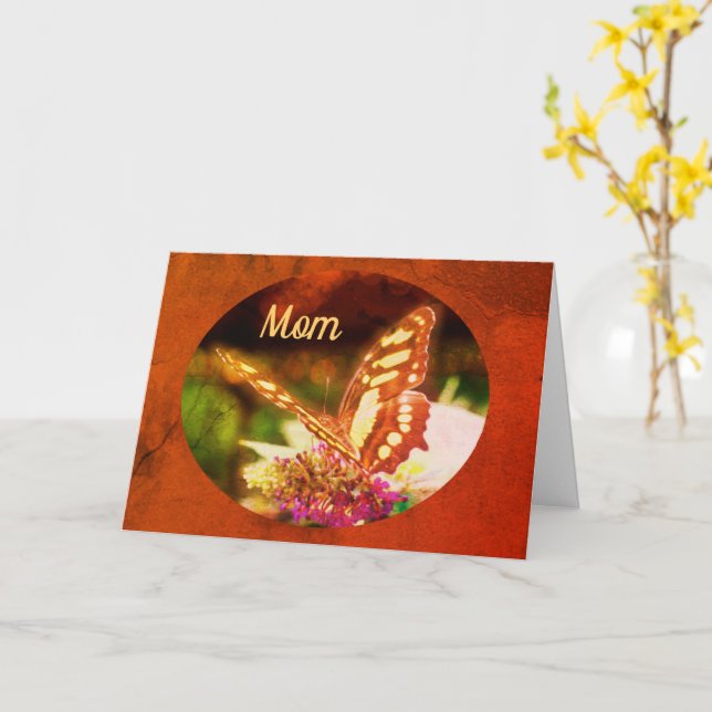 Carte Maman Mon Héros Papillon Mère's Day Card (Fleur jaune)