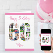 Carte Maman Numéro 60 Photo Collage Gros 60e anniversair