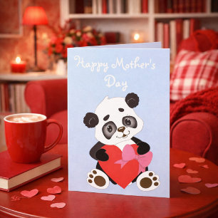 Carte Maman Panda Mignonne Fête des Mères