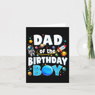 Carte Maman Papa De L'Anniversaire Garçon Astronaut Espa