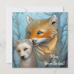 Carte Maman Tu es le meilleur - Fox et bébé