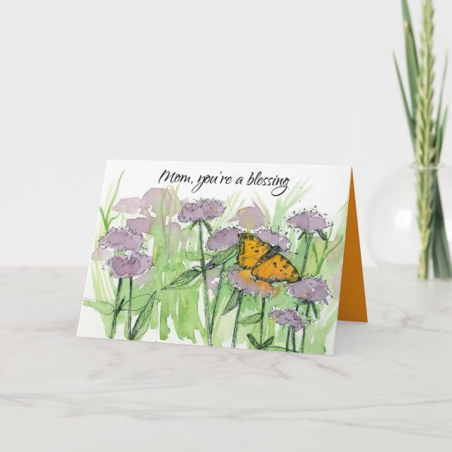 Carte Maman Tu es une bénédiction de la Fête des Mères P (Devant)