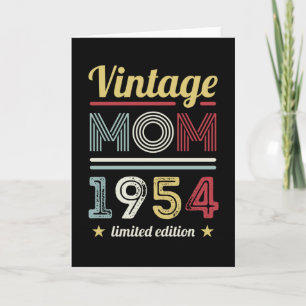 Carte Maman vintage 1954 70e anniversaire Cadeau femmes 