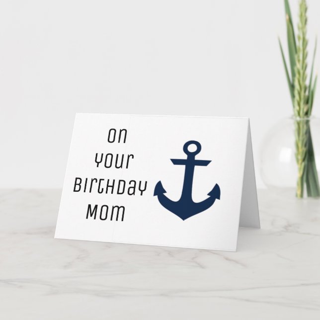 CARTE MAMAN VOUS ÊTES L'ANCRE*** QUI NOUS REGROUPE (Devant)